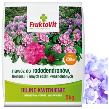 Nawóz do rododendronów hortensji roślin kwaśnolubnych FruktoVit Plus 5kg