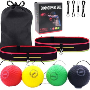 НАБОР ИЗ 4-Х ШАРОВ BALL REFLEX BALL БОКСЕРСКАЯ ТРЕНИРОВОЧНАЯ ГРУША