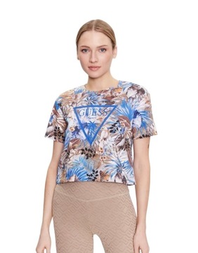 GUESS T-Shirt E3GI01 JA914 Kolorowy Boxy Fit M