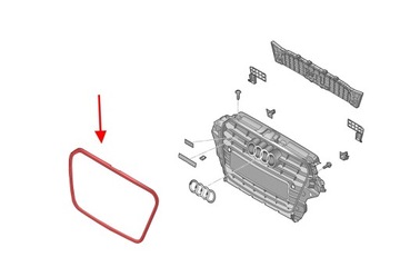 AUDI Q5 8R 2012-2017 PO FACELIFTINGU CHROMOWANA RAMKA GRILLA 8R0853651AD
