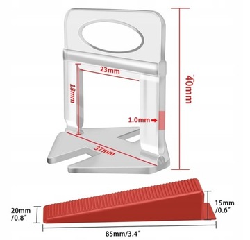 ПРОЧНАЯ СИСТЕМА ВЫРАВНИВАНИЯ ДЛЯ УКЛАДКИ ПЛИТКИ ЗАЖИМЫ КЛИНЫ ЩИПЦЫ 1 мм 1,0 мм