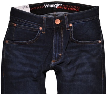 WRANGLER spodnie SKINNY blue REGULAR jeans BRYSON _ W27 L32