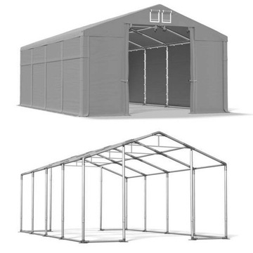 8x8m [2,5m] Namiot Magazynowy Budowlany DAS 560 W