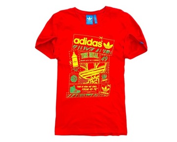 ADIDAS ORIGINALS 3 STRIPES BIG PRINT LOGO T-Shirt Damska Koszulka XL