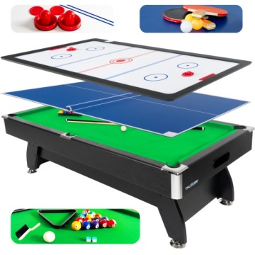 Бильярдный стол прочный стабильный черный 7 футов аксессуары для аэрохоккея для пинг-понга