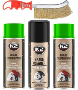 K2 BRAKE CALIPER FARBA LAKIER DO MALOWANIA ZACISKÓW HAMULCOWYCH ZIELONY