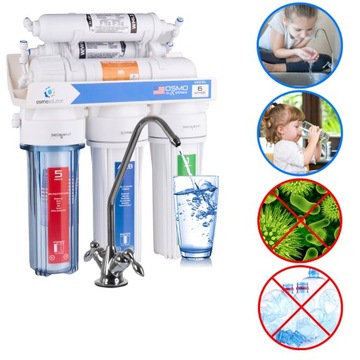 ФИЛЬТР ДЛЯ ВОДЫ ОБРАТНОГО ОСМОСА RO6 НА СКЛАДЕ 100 GPD