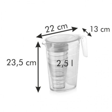 Кувшин для воды Tescoma myDRINK 2,5 л + 4 чашки