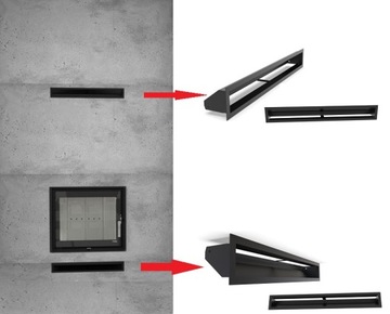 КАМИННАЯ РЕШЕТКА DEFRO HOME ПРЯМАЯ LUFT 650X90 2x