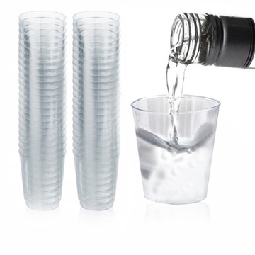 KIELISZKI PLASTIKOWE 40ml kieliszek do wódki 50szt
