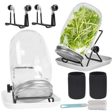 Kieliszek do kiełkowania zestaw 1000 ml słoik do kiełkowania ze szkła 2szt.