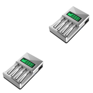 2 szt. 4-gniazdowa ładowarka AA AAA Inteligentna ładowarka USB