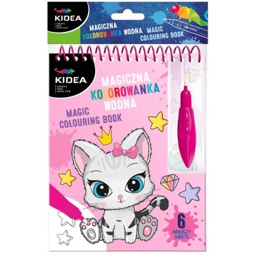 MAGICZNA WIELORAZOWA MALOWANKA WODNA KOLOROWANKA KOTKI KIDEA