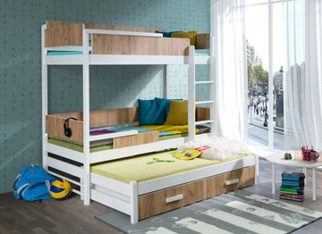 QUATRO MEBLOBED 3-местная двухъярусная кровать 90x180
