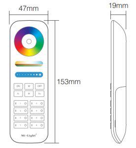 Пульт дистанционного управления 8-зонным светодиодом MiBoxer RGBW+CCT + держатель