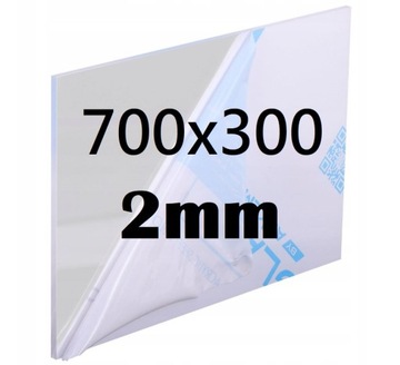 PLEKSI / PLEXI / PLEKSA / PLEXA BEZBARWNA AKRYL PŁYTA na wymiar 700x300x2mm