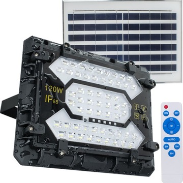 LAMPA LED MOCNY DUŻY HALOGEN NAŚWIETLACZ SOLARNY NA ZEWNĄTRZ IP65 10000lm