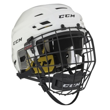 CCM Tacks 210 Combo Senior Kask hokejowy z kratą biały