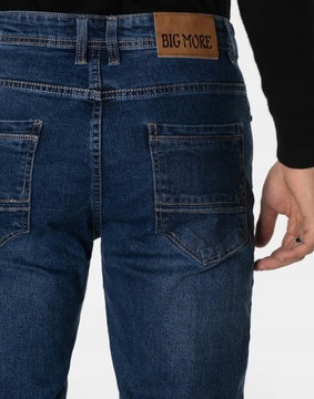 Spodnie Jeansowe Męskie Granatowe Texasy Dżinsy BIG MORE JEANS N103 W36 L32