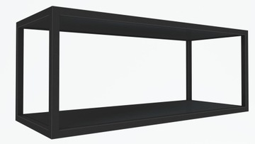 Półka wisząca metalowa ścienna czarna Loft 45 cm