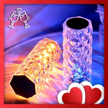СВЕТОДИОДНАЯ СЕНСОРНАЯ ЛАМПА CRYSTAL DIAMOND RGB + ПУЛЬТ USB