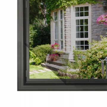 Москитная сетка на окно от комаров и насекомых 130х150см на липучке, черная