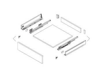 Szuflada ULTRABOX 450mm H167 grafit