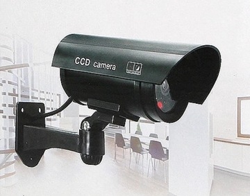 ATRAPA KAMERY MONITORUJĄCEJ CCTV SREBRNA