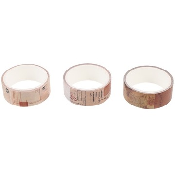 3 ROLKI VINTAGE TAŚM WASHI DO KROJENIA WASHI