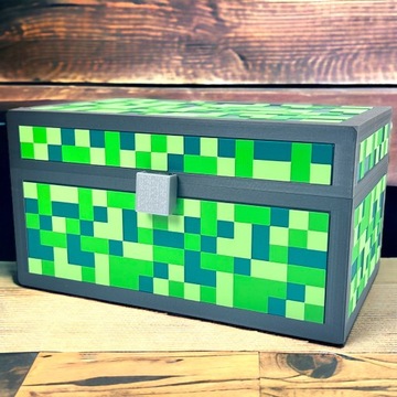 Органайзер настольный Подставка для карандашей с именем в стиле МАЙНКРАФТ 3D