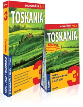Toskania 3w1: przewodnik + atlas + mapa