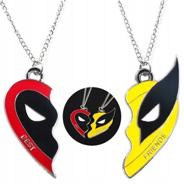 Deadpool i Wolverine BFF NAJLEPSI PRZYJACIELE. Naszyjnik z wisiorkiem