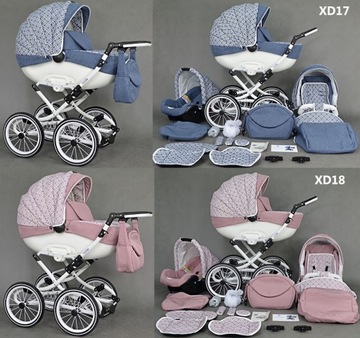 КЛАССИЧЕСКАЯ МНОГОФУНКЦИОНАЛЬНАЯ ДЕТСКАЯ КОЛЯСКА 3В1 В РЕТРО <ИНДИВИДУАЛЬНАЯ>