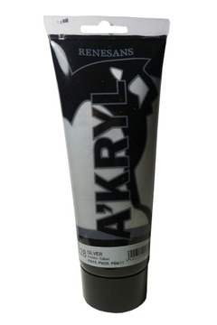 Farby Akrylowe Akryl Renesans 200ml Srebrny