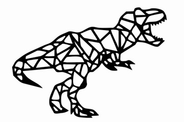 T-REX GEOMETRYCZNY dekoracja ścienna obraz 30cm
