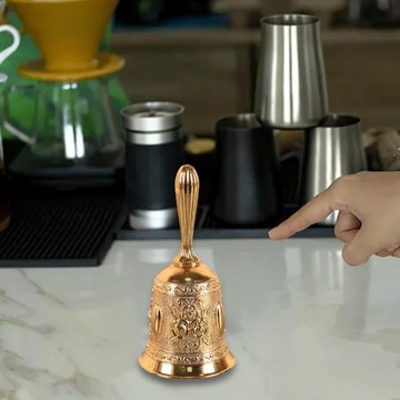 Портативный служебный телефон для школьного звонка. Золотой колокольчик с розой.