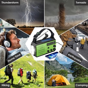 СОЛНЕЧНЫЙ ПОРТАТИВНЫЙ РАДИОФОНАРИК С РУЧНЫМ КОМПАСОМ SOS