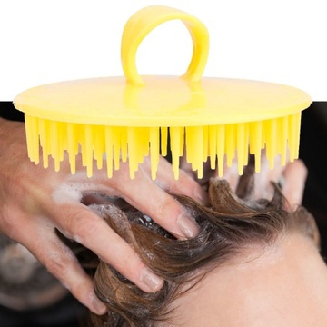 Ручная силиконовая расческа-шампунь для массажа кожи головы GQ