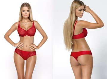 ATHINA komplet biustonosz soft + stringi 90C RED