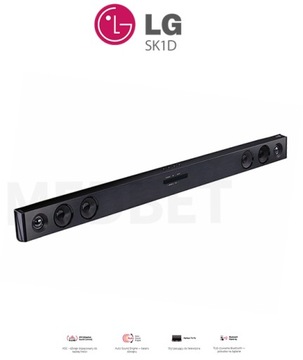 Саундбар LG SK1D 100 Вт 2.0 с 6 динамиками, USB MP3 BT