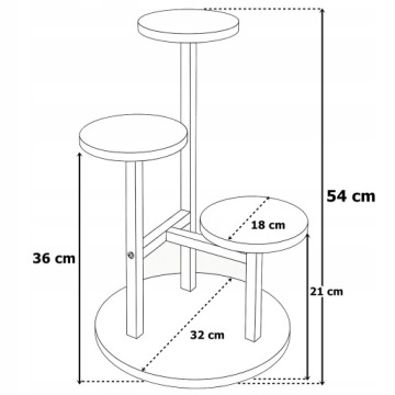 Цветочная кровать для цветов стоящая металлическая подставка 3 полки чердак для гостиной