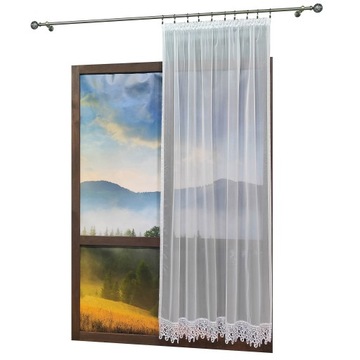 ГОТОВАЯ ШТОРА БЕЛАЯ ГОТОВАЯ ШТОРА КРУЖЕВНАЯ ГИПУРА 250х240 ЛЯГУШКА ТУННЕЛЬ длинная