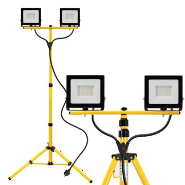 Naświetlacz LED 100W Halogen Statyw Stojak Budowlany Lampa Robocza PREMIUM