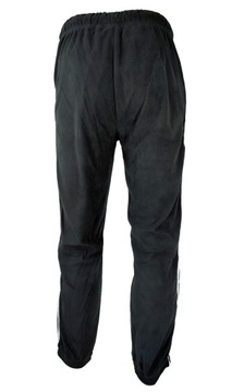 Spodnie dresowe męskie polarowe z lampasem LONSDALE Czarne L