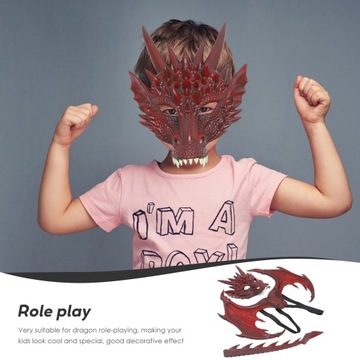 Маска с крыльями дракона, карнавальный костюм для детей