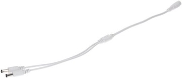 ROZGAŁĘŹNIK DC 5.5X2.1 2W-1G BIAŁY 22/20AWG 32CM