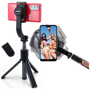 SELFIE STICK GIMBAL STABILIZATOR STATYW NA TELEFON Z PILOTEM BLUETOOTH