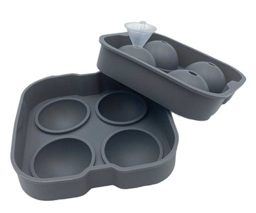 СИЛИКОНОВАЯ ФОРМА ДЛЯ 4 ШАРИКОВ ЛЬДА ДЛЯ НАПИТКОВ