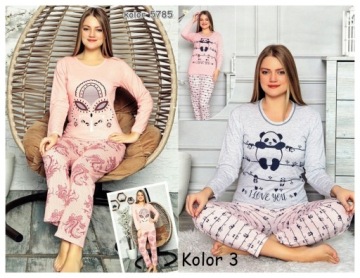 Хлопковая пижама ADELL с длинными рукавами и длинными брюками