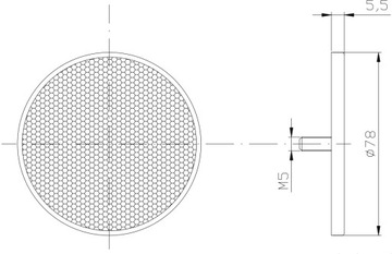 НАБОР РЕФЛЕКТОРОВ ЖЕЛТЫЙ КРУГЛЫЙ РЕФЛЕКТОР ДЛЯ ПРИЦЕПА 78мм НА ВИНТАХ 4 ШТ.